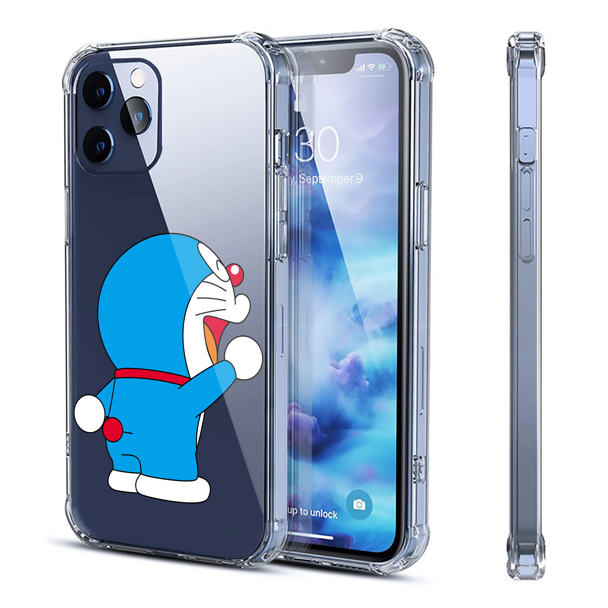 （画像用） ドラえもん Doraemon 【iPhone 12シリーズ対応】透明スマホケース（クリアソフトケース）